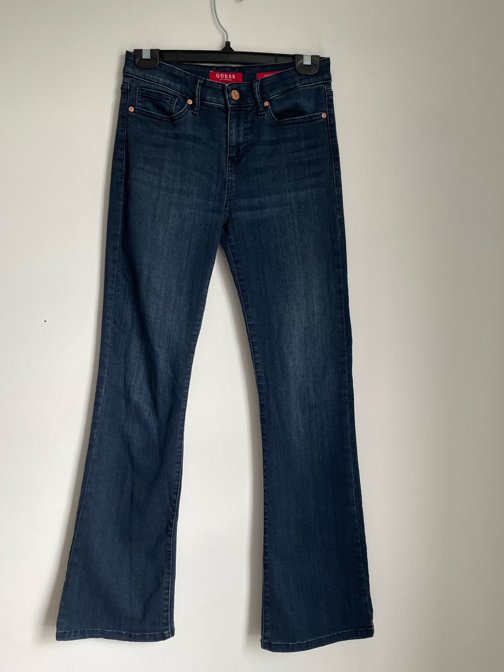 Guess Dark Wash Mid Rise Bootcut Jeans Size 28 Y2K Fall Retro Grunge